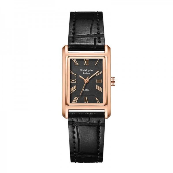 Christophe Arden CA 1006 Rosegold Black Leather Roman LHLRGBA Christophe Arden CA 1006 Rosegold Black Leather Roman LHLRGBA